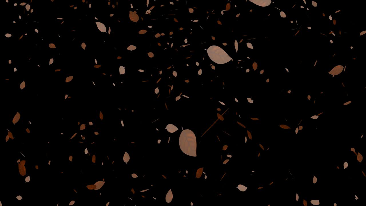 죽은 잎, 가을 잎, 떨어지는 입자, 모션 그래픽