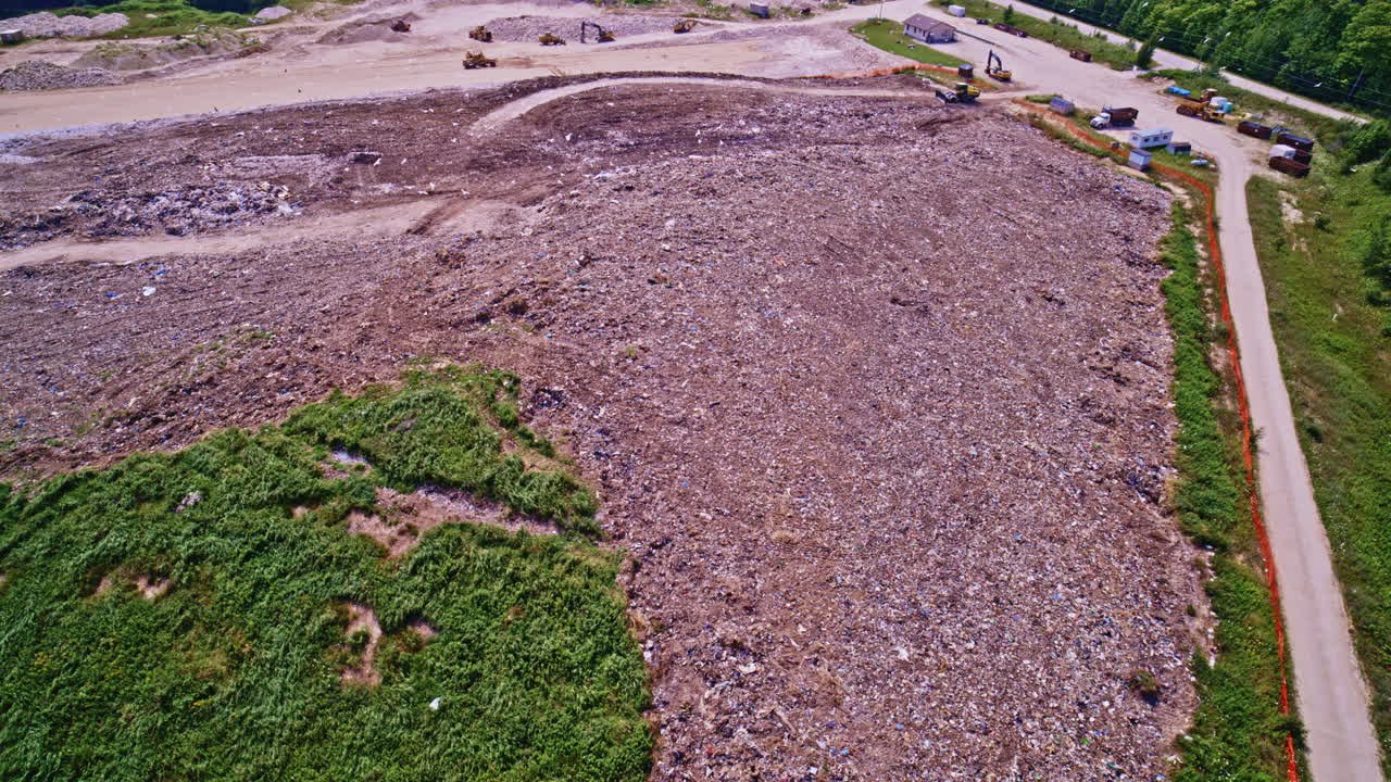 vista aérea de un vertedero