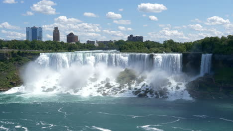 the american and bridal veil falls waterfalls at niagara falls state park