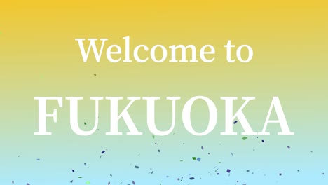 welcome to fukuoka message text animation motion graphics