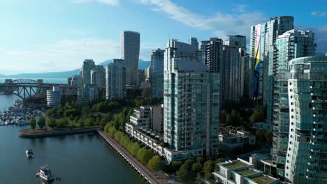 beautiful highrise towers in vancouver city