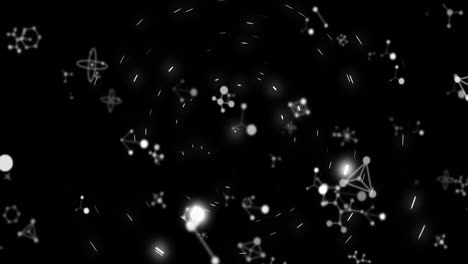 Animation-of-molecules-spinning-over-black-background