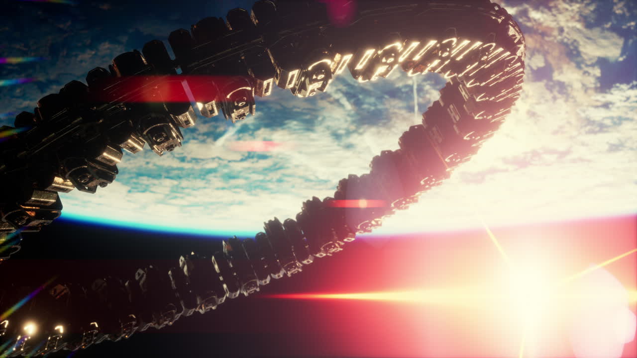 지구 근처의 외계인 모체선 nasa에 의해 제공 된 요소