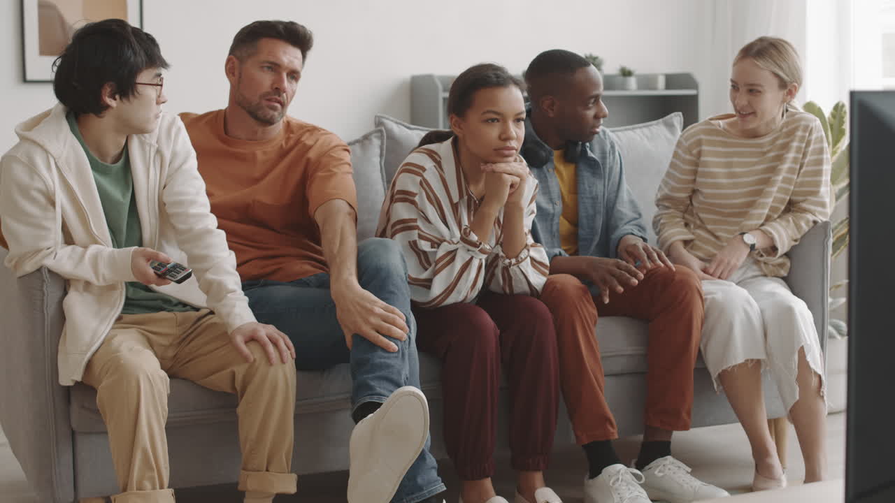 Friends Talking when Watching TV