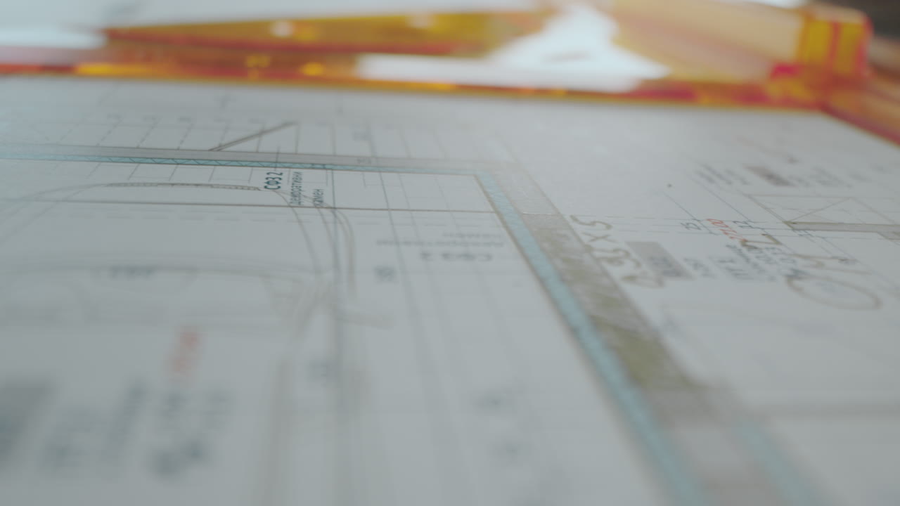 Architectural Drawings with Hand and Marker