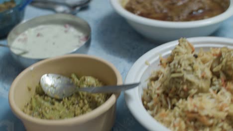 indian home food, rice, chicken, veggies, chicken biryani, vegetable biryani