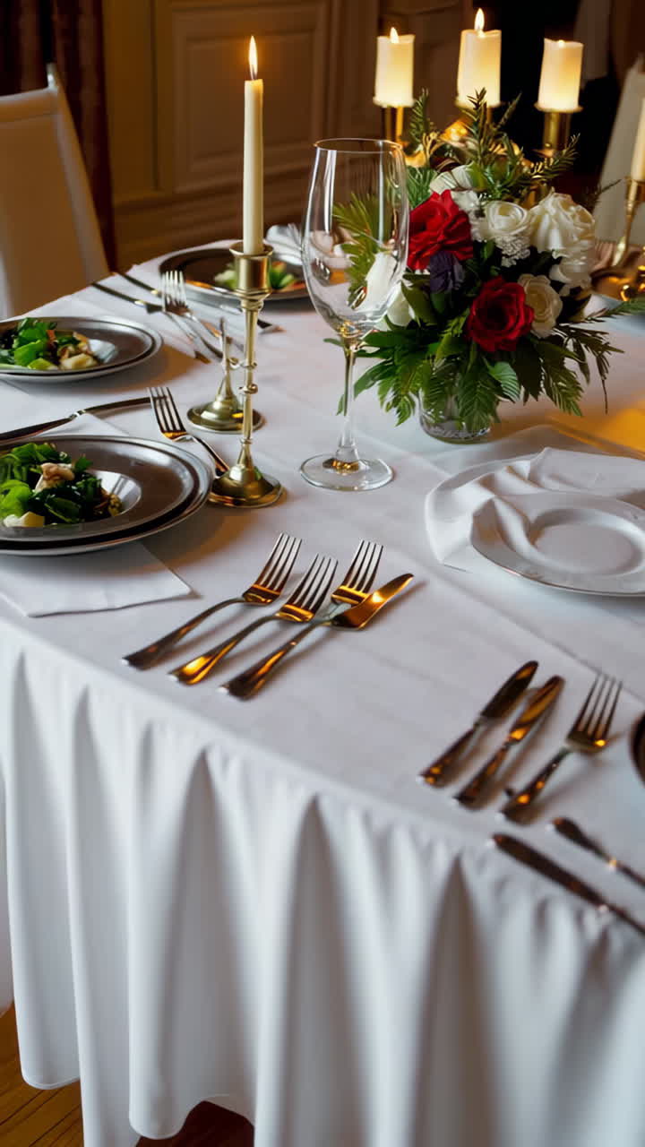 establecimiento formal de la mesa de comedor