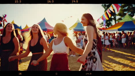 joyful moments at a summer music festival