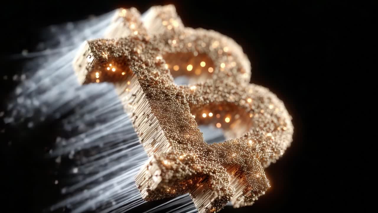 A Captivating Glimpse into the Dynamic World of Cryptocurrency: Golden Bitcoin Symbol Capturing Motion and Energy in a Stunning Visual Representation