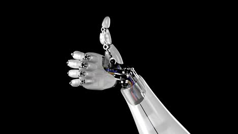robotic hand giving thumbs up