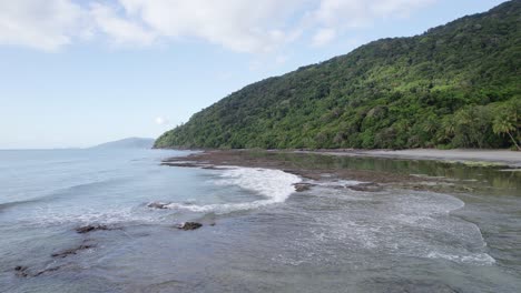 cape tribulation beach and rainforest of daintree national park in queensland, australia