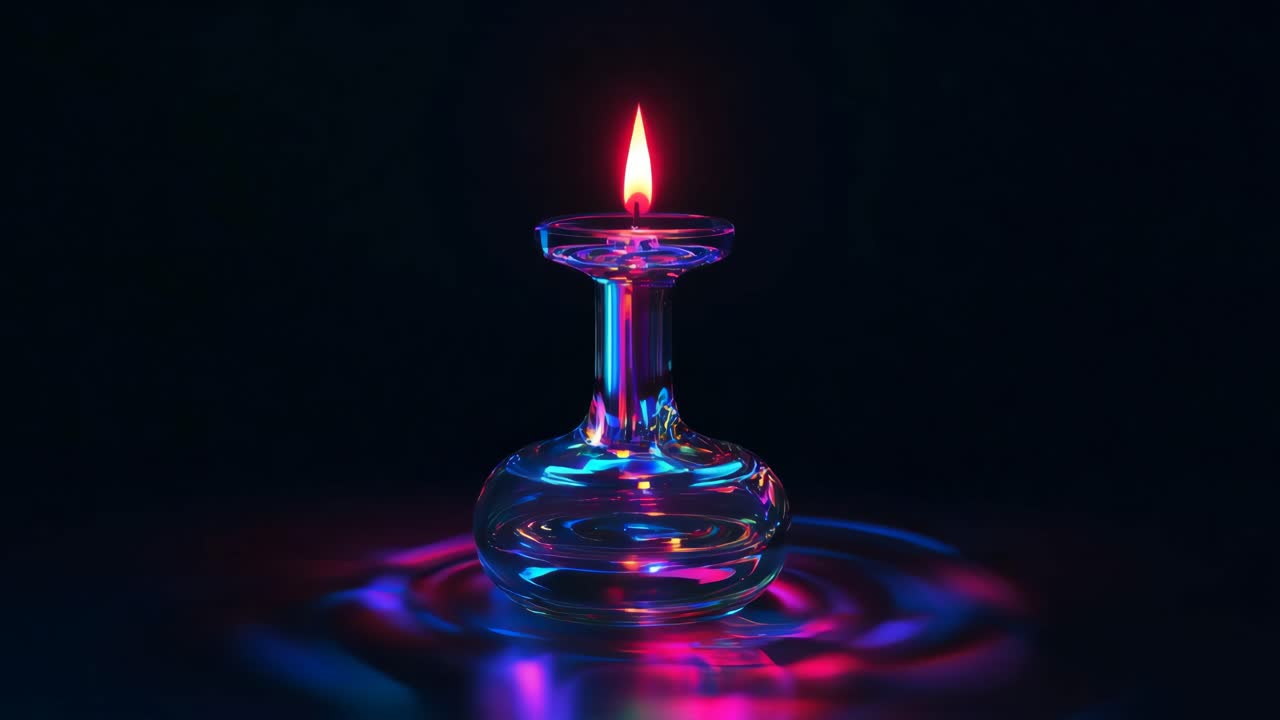 Colorful Abstract Candle Design