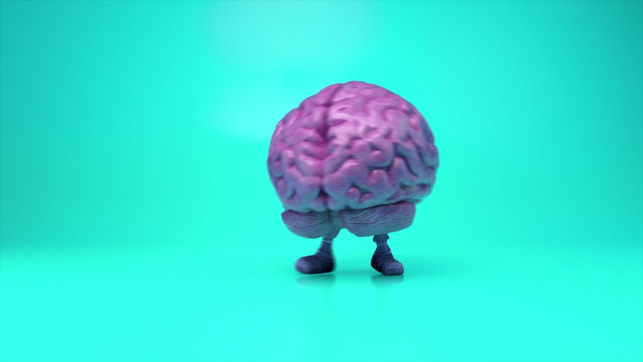 춤추는 뇌 일러스트레이션