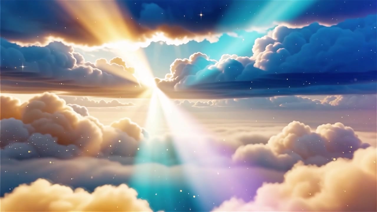 Sfondo di Adorazione Cristiana con Luce Celeste