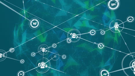 animation of network of connections over globe
