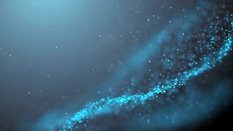 popular abstract background shining blue dust particles stars sparks wave loop 3d animation 4k