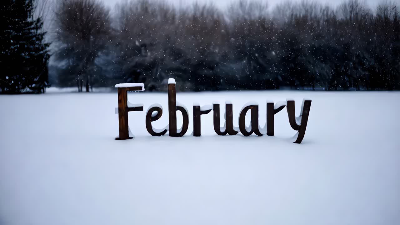 Snowy February Landscape
