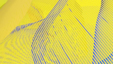 las líneas abstractas amarillas y azules se mueven.