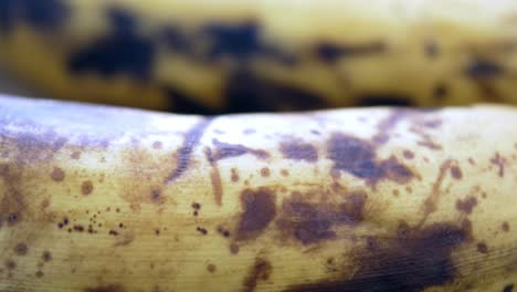 close-up of a bruised banana