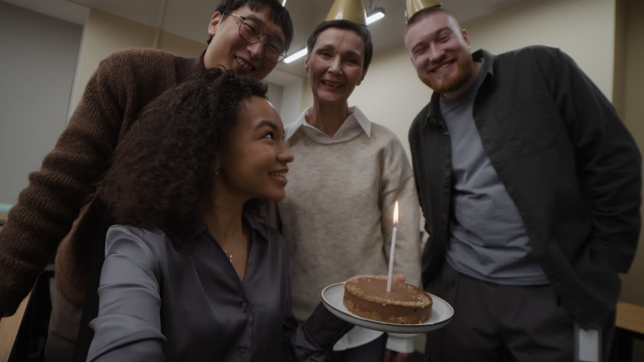 Birthday celebration with coworkers