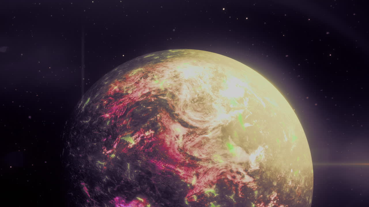 далекий вид симулированной земли