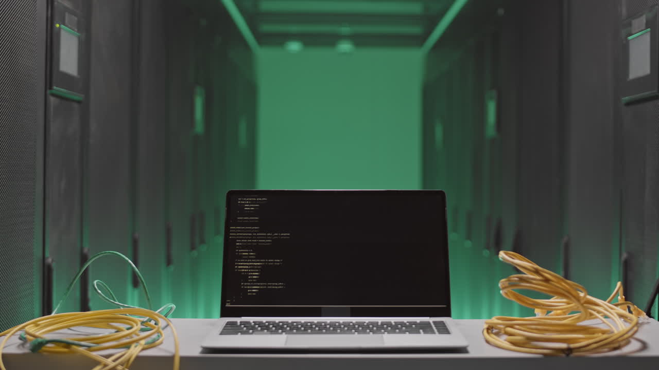 Laptop in Server Room