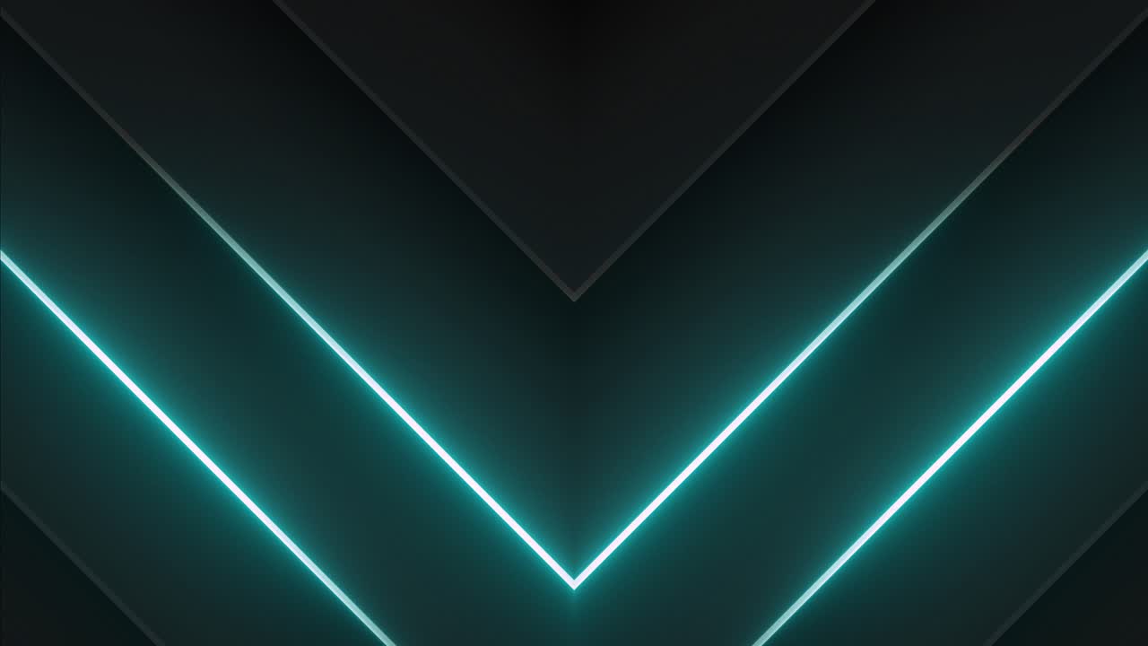 Abstract Dark Geometric Background with Glowing Triangles