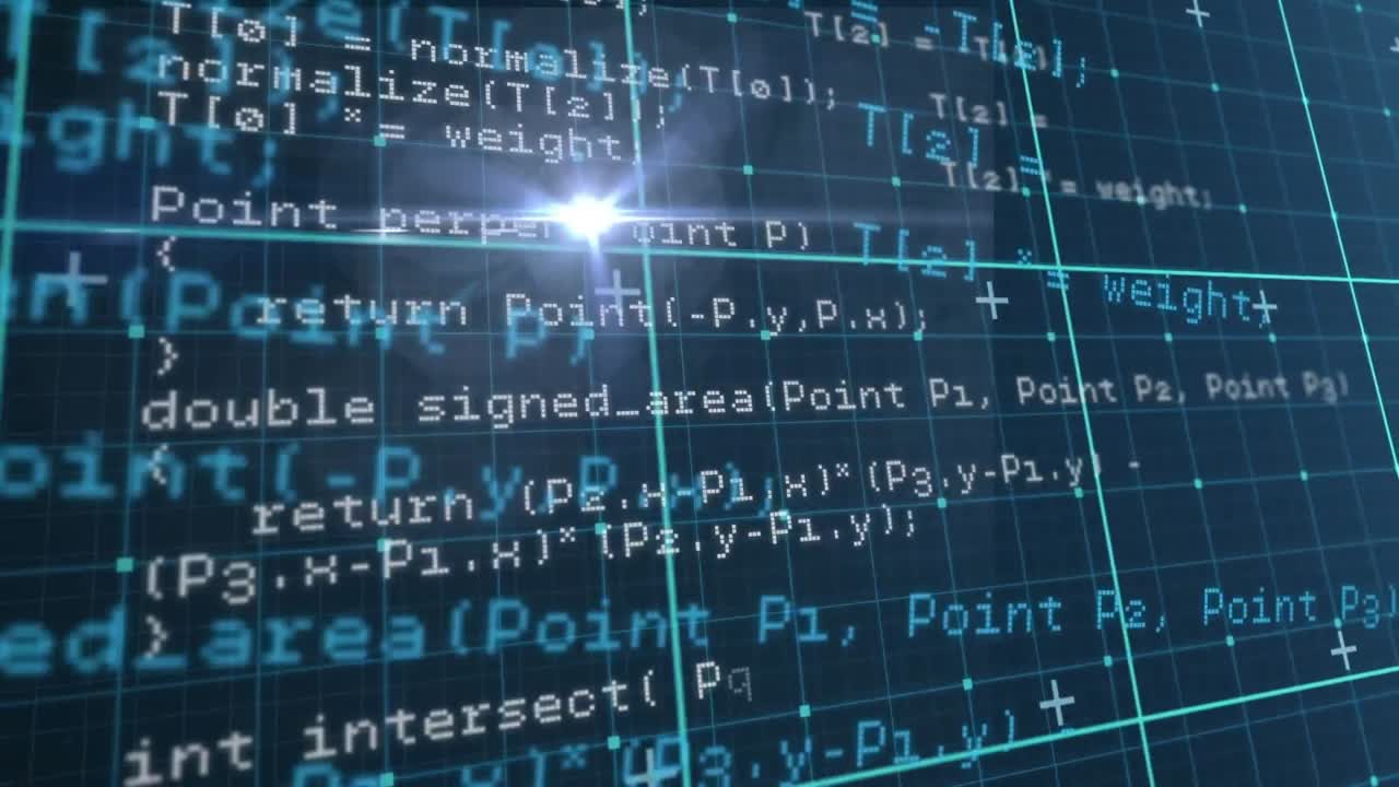 그리드에 있는 데이터 처리에 대한 반 ⁇ 이는 빛의 애니메이션