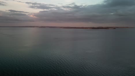 Aerial-Trehøje-National-Park-in-distance-over-Kattegat-Sea