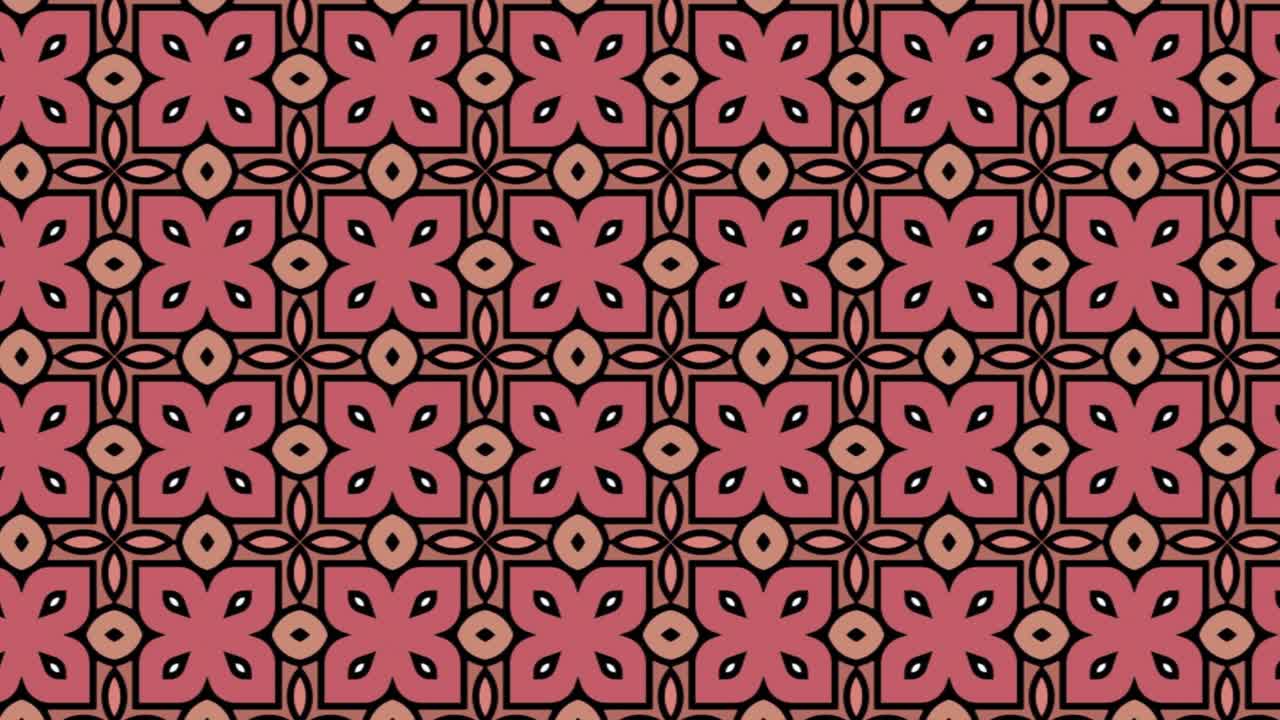 vídeo en bucle de formas abstractas de color rojo creadas a partir de hojas de color, ilustración