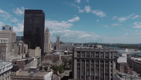 aerial view of montreal cityscape
