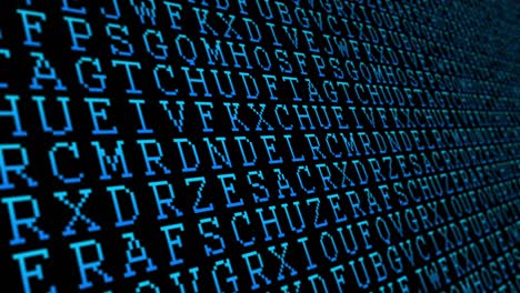 letters of the alphabet blue pattern close up animated background