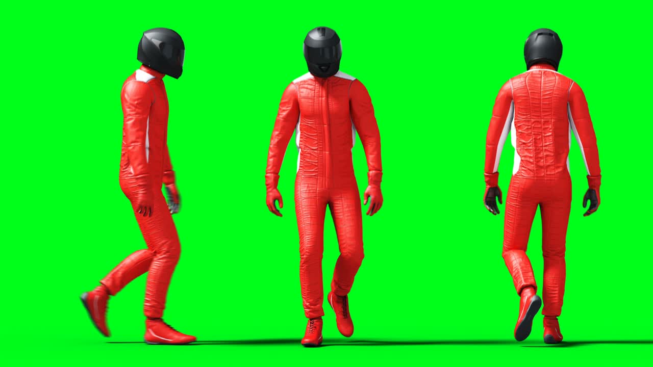 레이서 카 애니메이션, 물리적 모션 블러, 현실적인 그린 스크린 4k 애니메이션