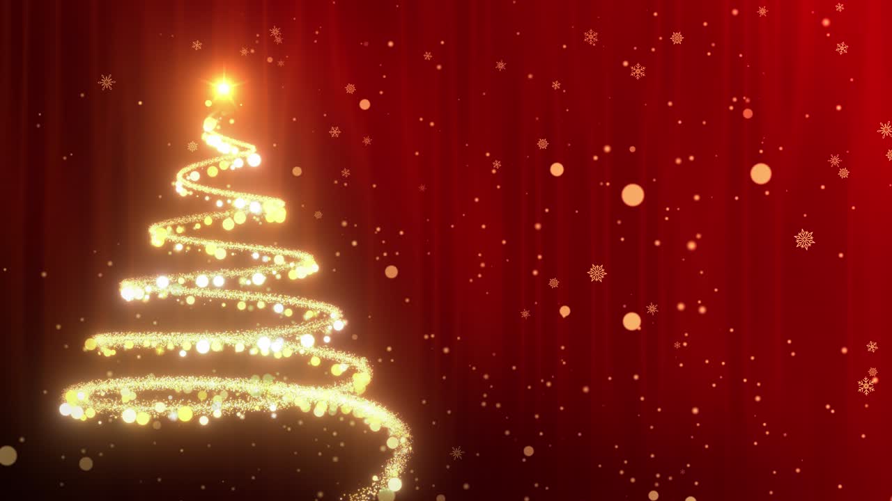 4l buon Natale e felice anno nuovo con vischio e regalo con albero di Natale e luce brillante