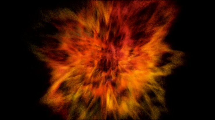 Explosion of yellow and golden powder and paint for Holi with alpha matte.