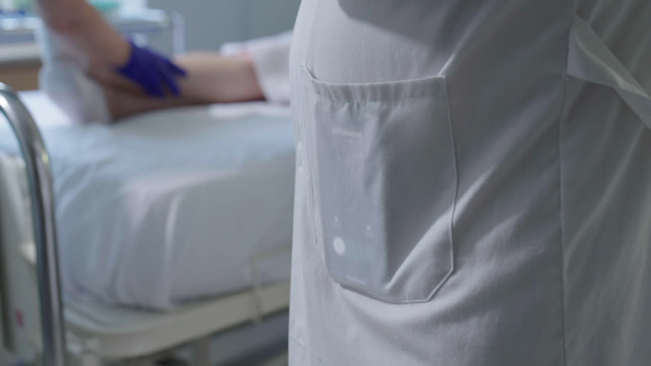 Hospital Scene with Doctor and Patient