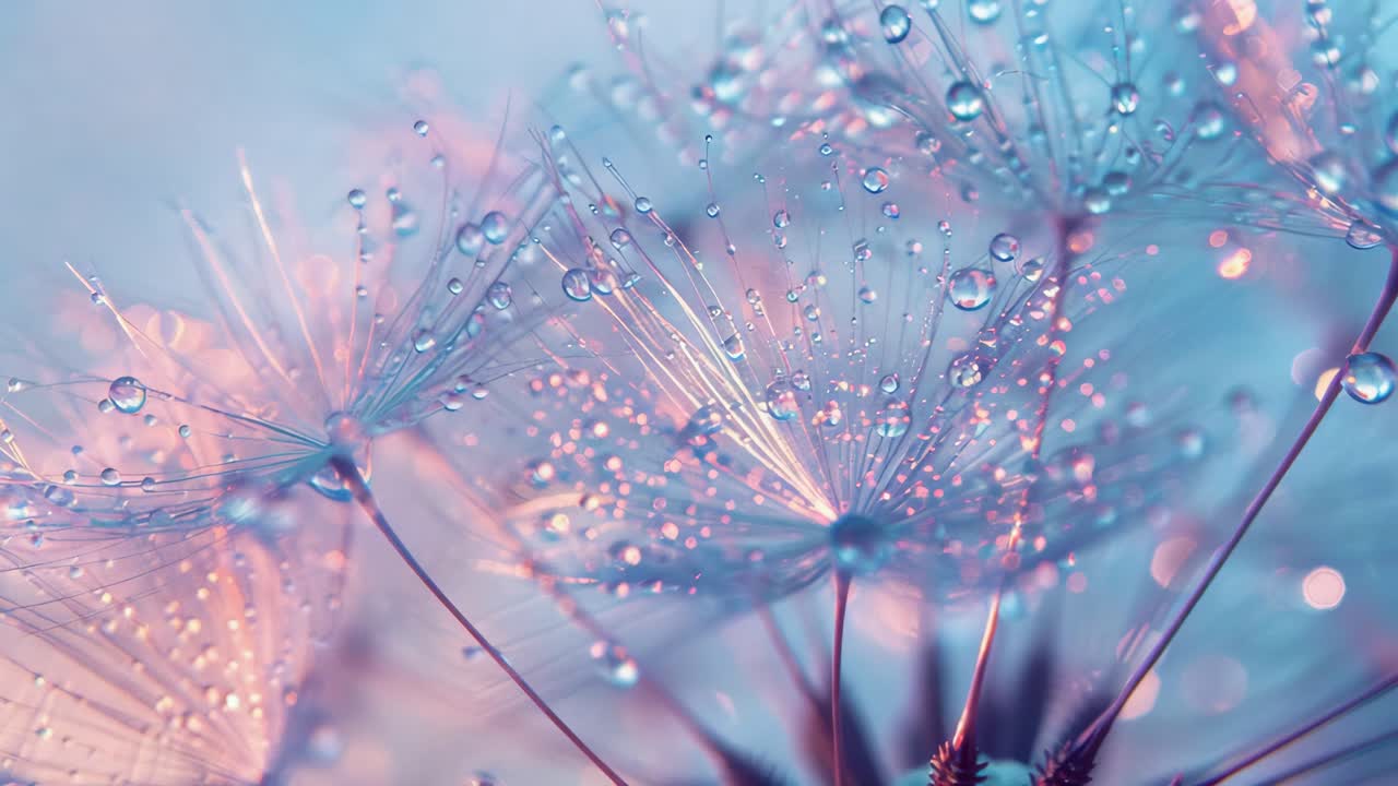 Delicate Dandelion with Dew Drops
