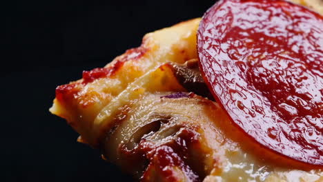 close-up of pepperoni pizza slice