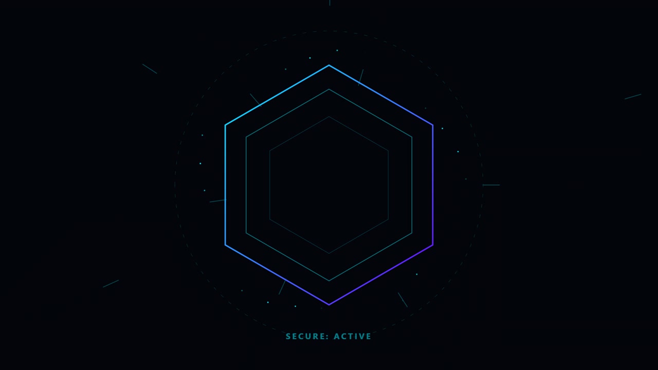Digital Hexagon Security Interface Animation