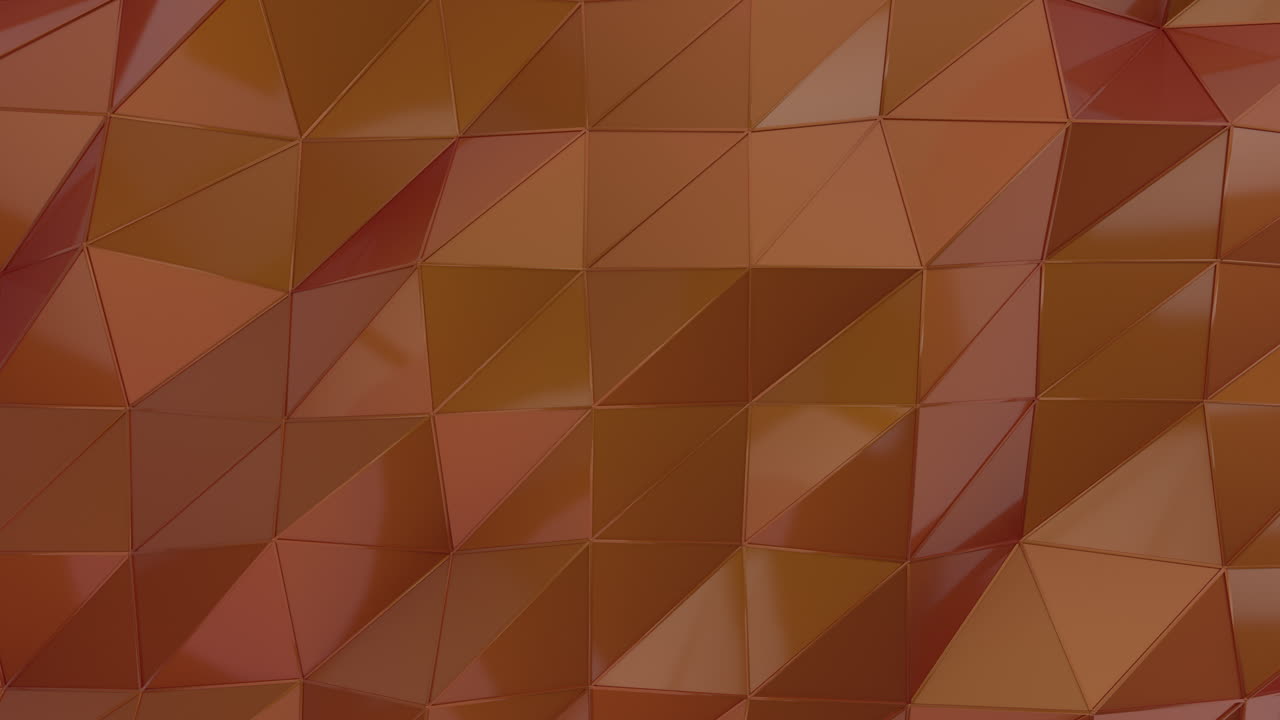 Loop continuo di superficie geometrica low poly marrone in movimento