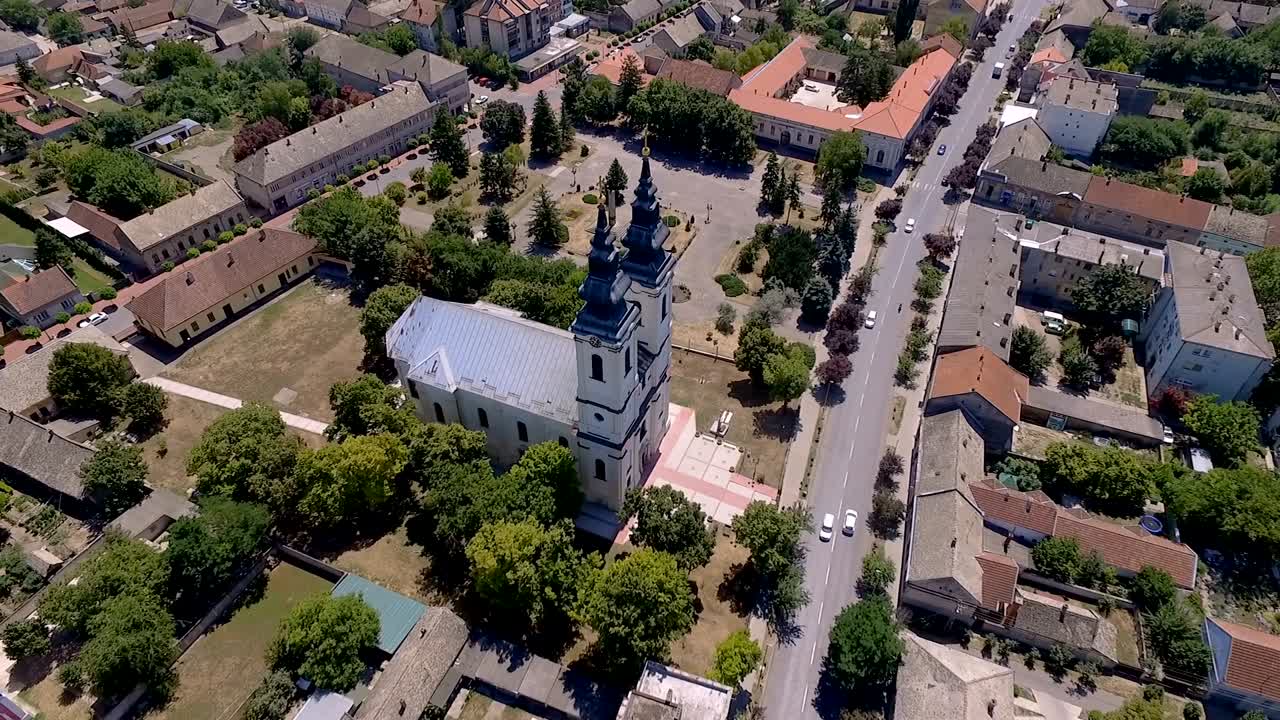 vista aérea de la iglesia ortodoxa