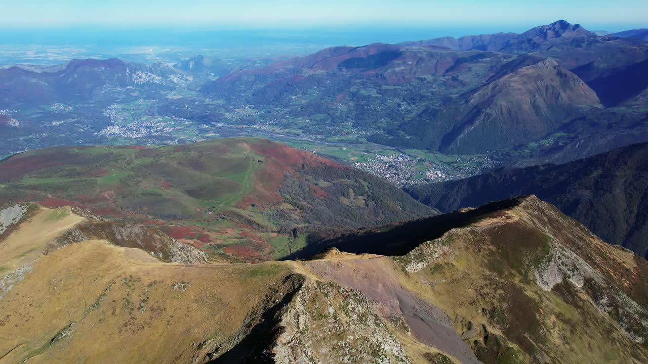 Breathtaking view from Cabaliros peak overlooking scenic Cauterets spa town