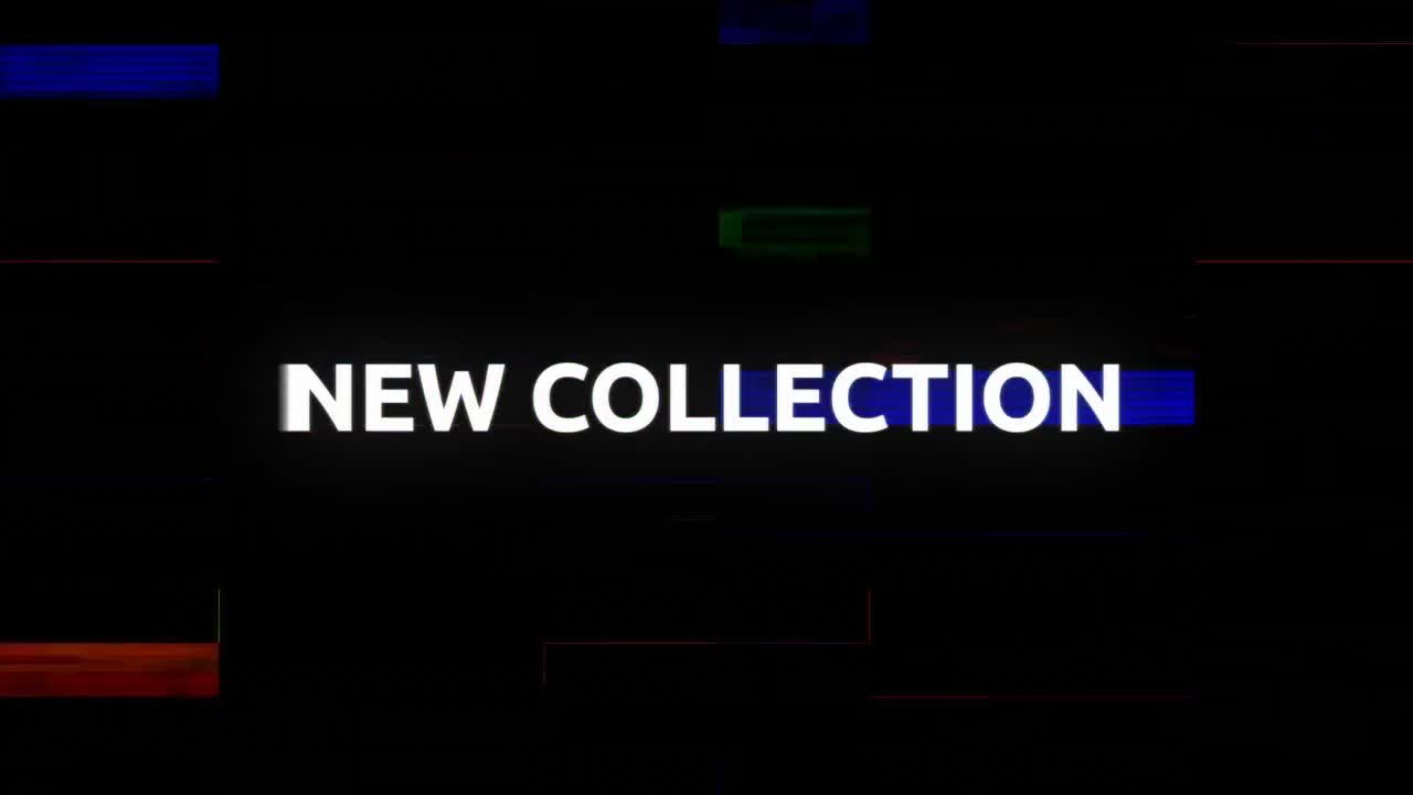 animación de la nueva colección sobre formas coloridas sobre fondo negro
