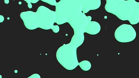 abstract green liquid and splashes spots