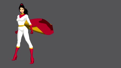 superheroine asian isolated