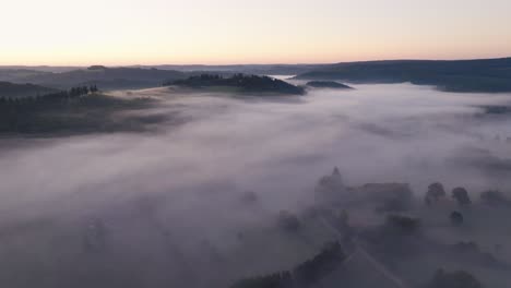 foggy landscape at dawn