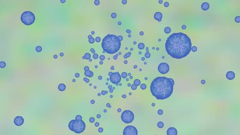 movimiento del virus hacia la cámara, bucle de fondo