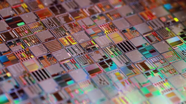 Silicon semiconductor wafer close-up. In electronics, a wafer also called a slice or substrate is a thin slice of semiconductor, a crystalline silicon, used for the fabrication of integrated circuits