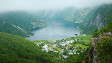 View-From-The-Famous-Flying-Rock-In-Norway-4k-Video