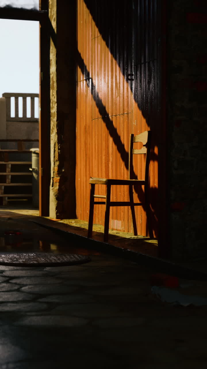 빛 속의 은 의자